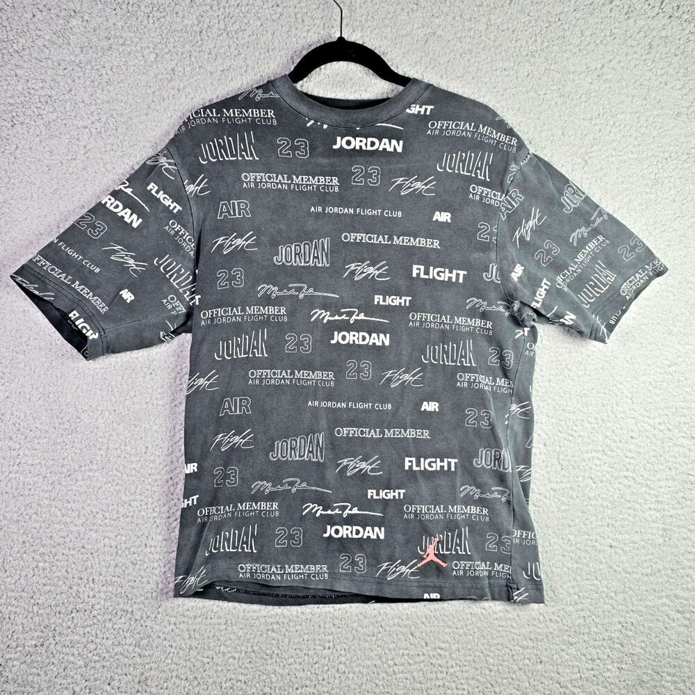 Jordan Flight Club Tee Gray S All Over Print Jumpman Official Member